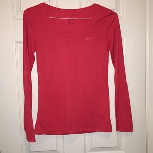 Nike Tops - Nike Dri Fit long sleeved shirt orange red Small Nike Tops - Nike Dri Fit long sleeved shirt orange red Small